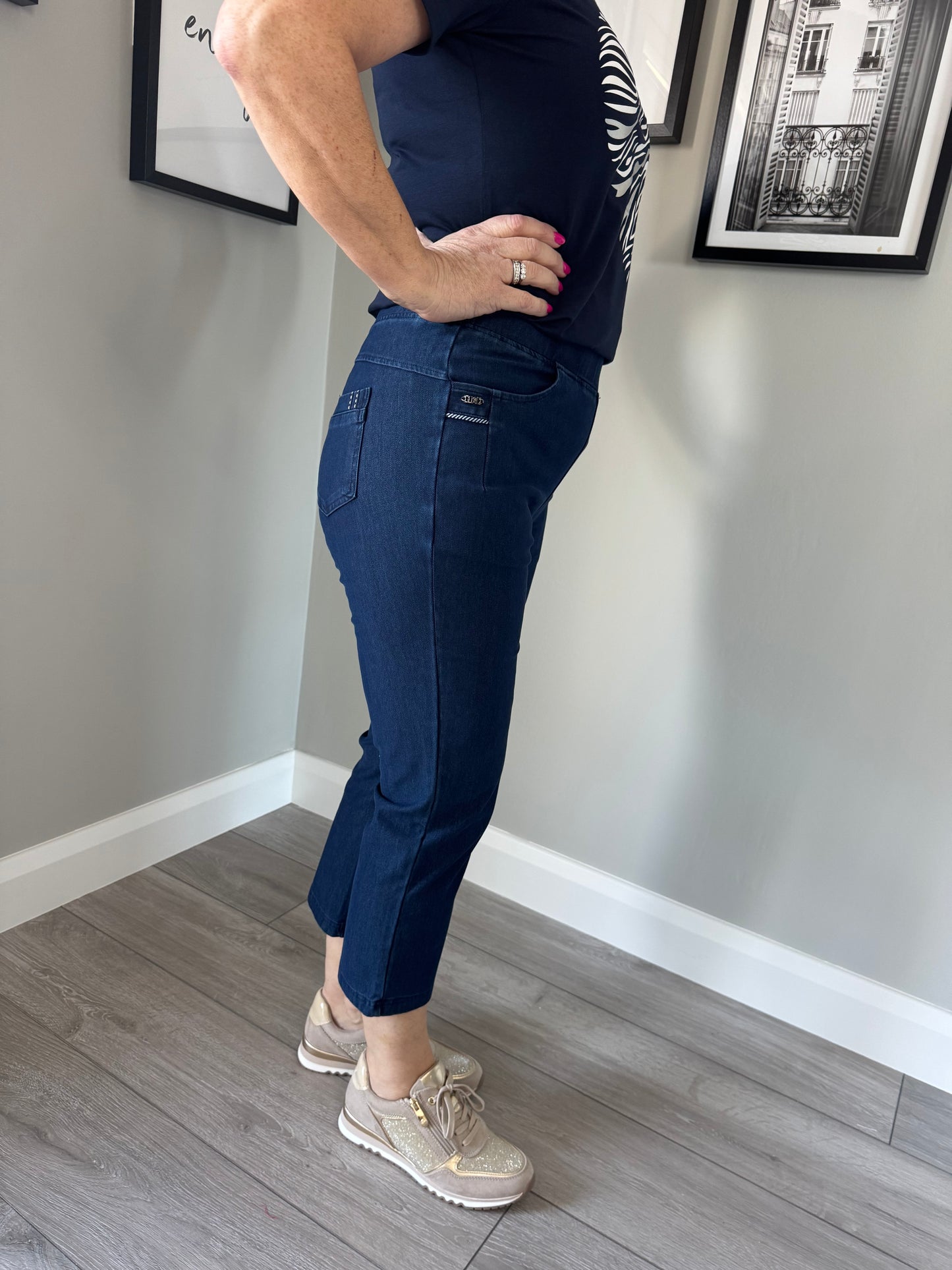 Claudia C Denim Pull On Crops