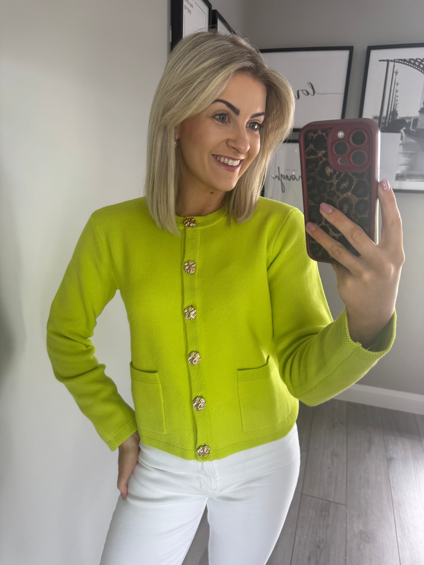 Rant & Rave Chantelle Lime Cardigan