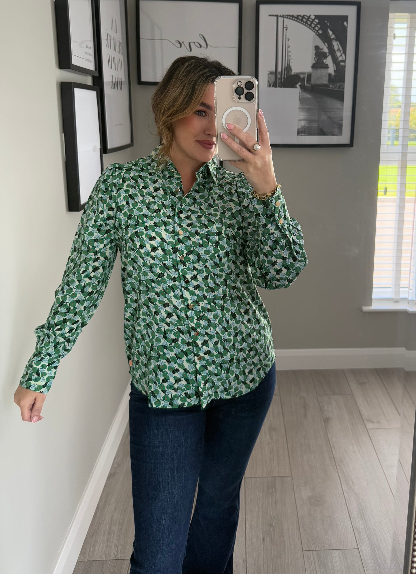 Rant & Rave Jasleen Green Blouse