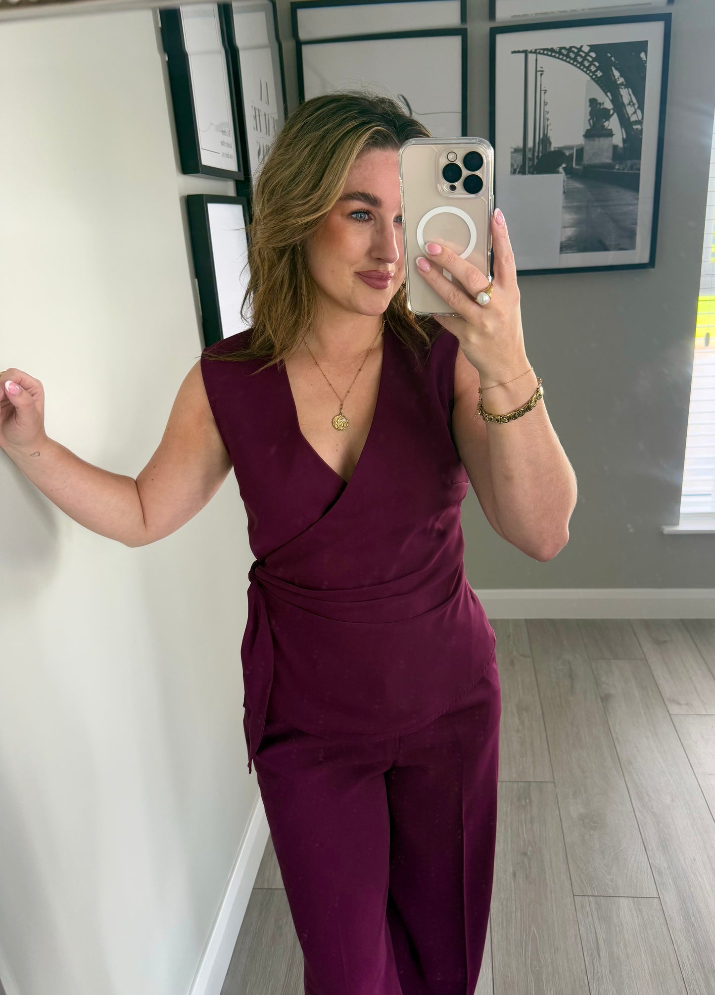 Rant & Rave Zabrina Cranberry Waistcoat
