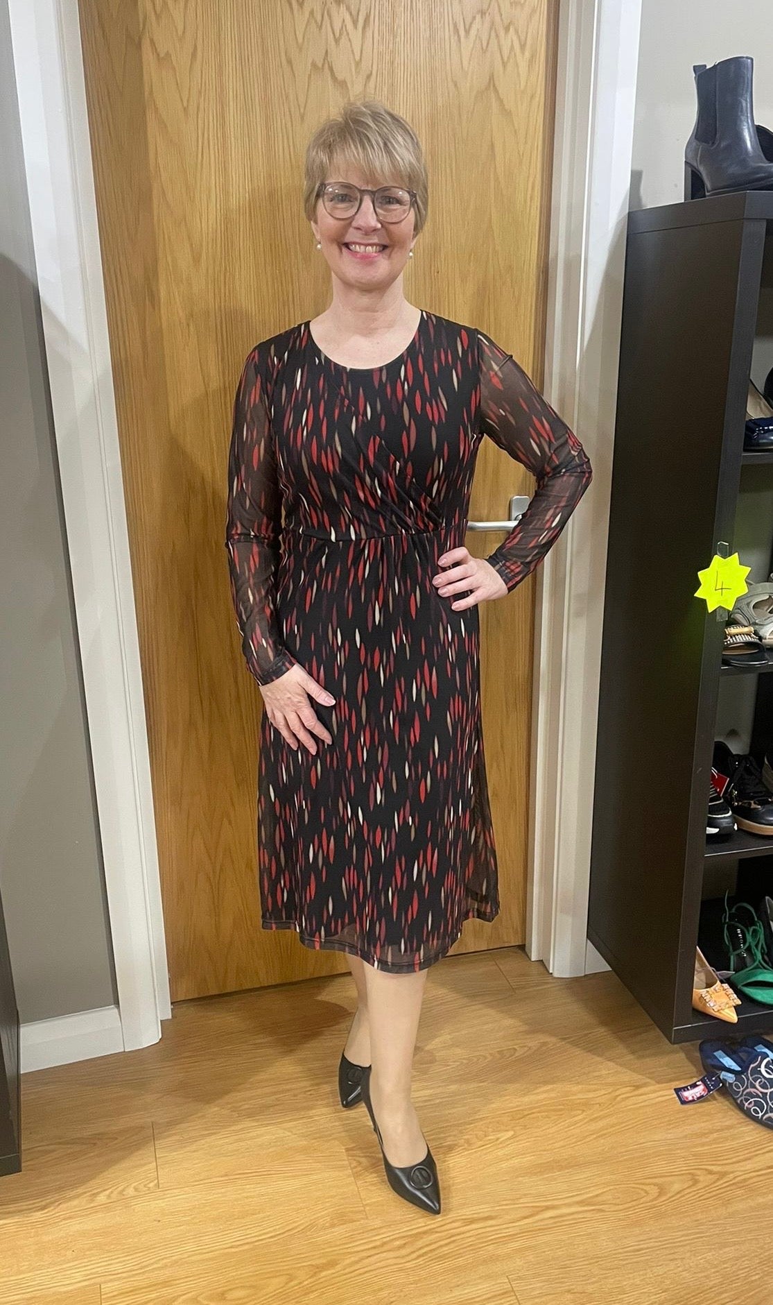 Brandtex Black/Red Dress