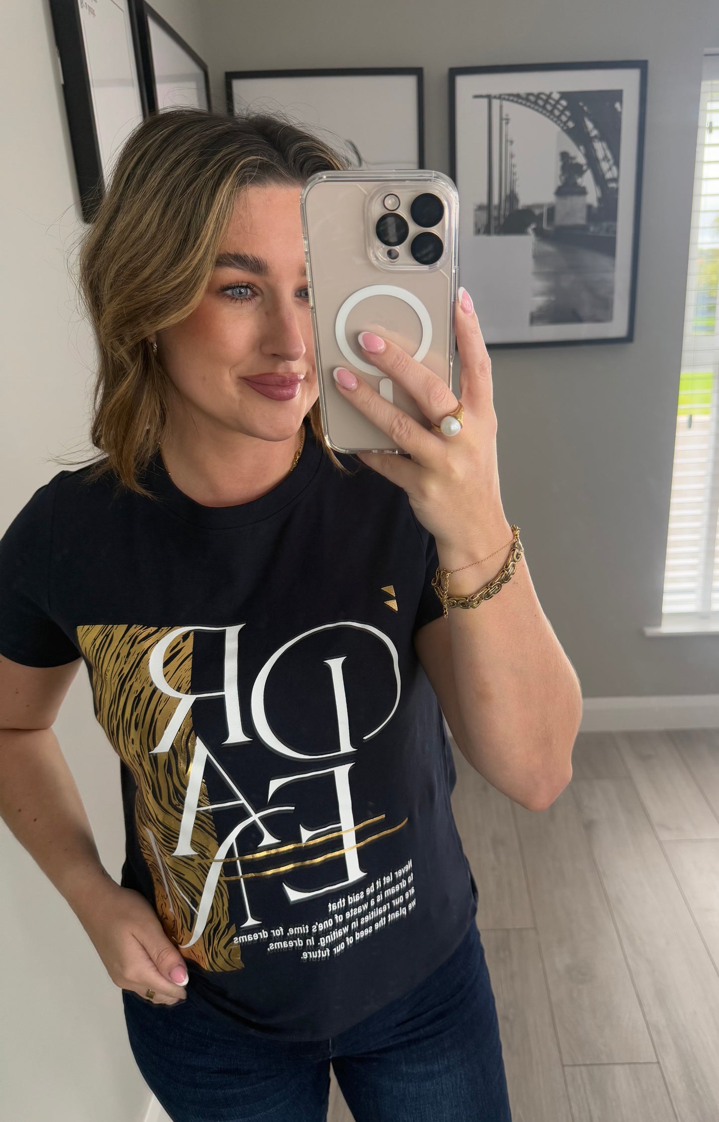 Rant & Rave Wanda Navy T-Shirt