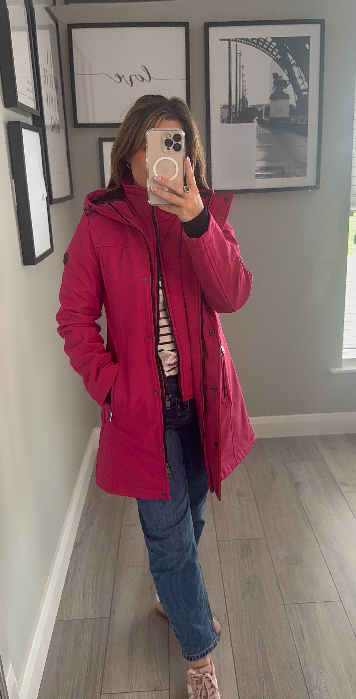 Relax & Renew Camilla Cerise Pink Coat