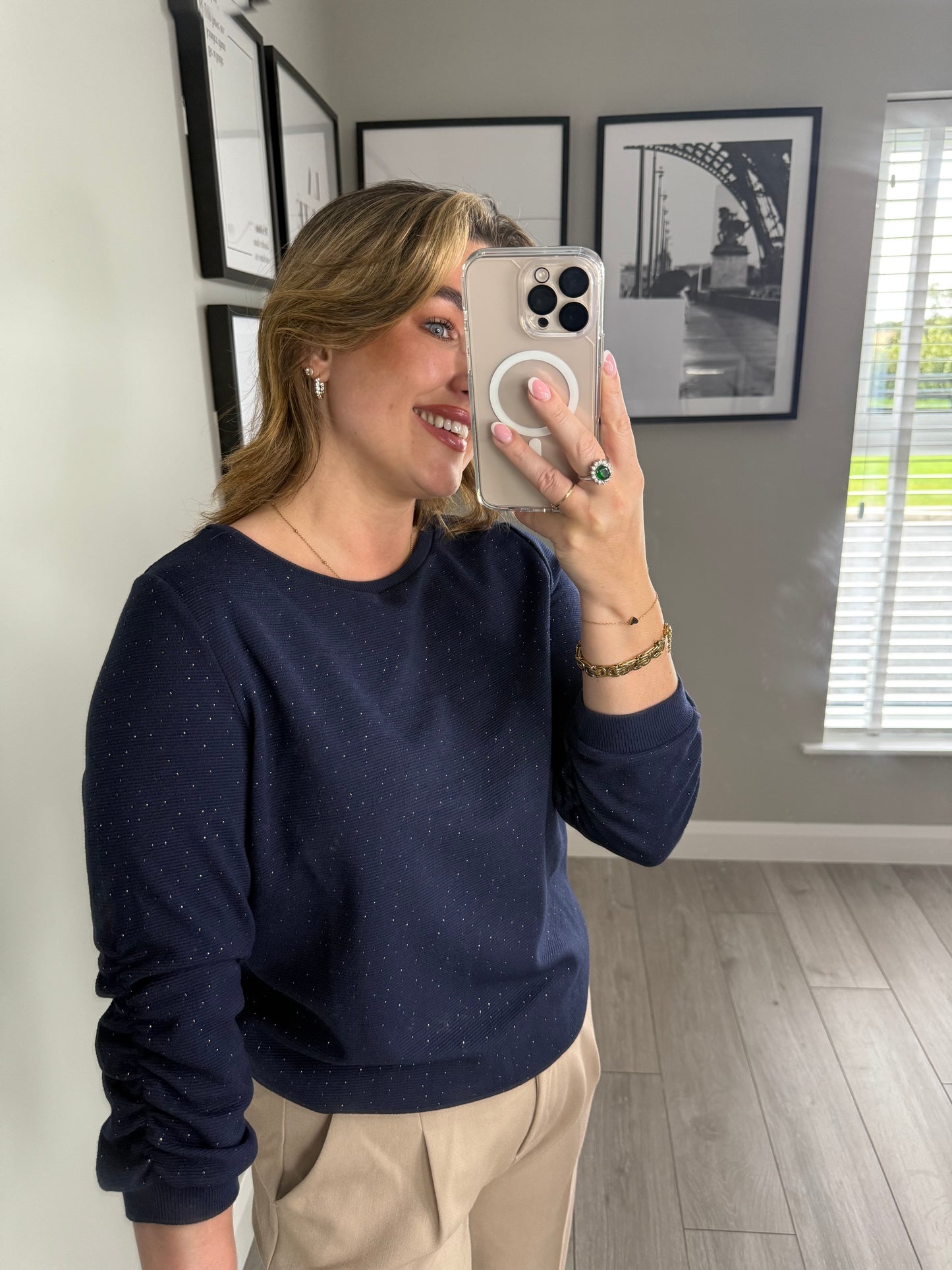 Yest Navy/Gold Sweater