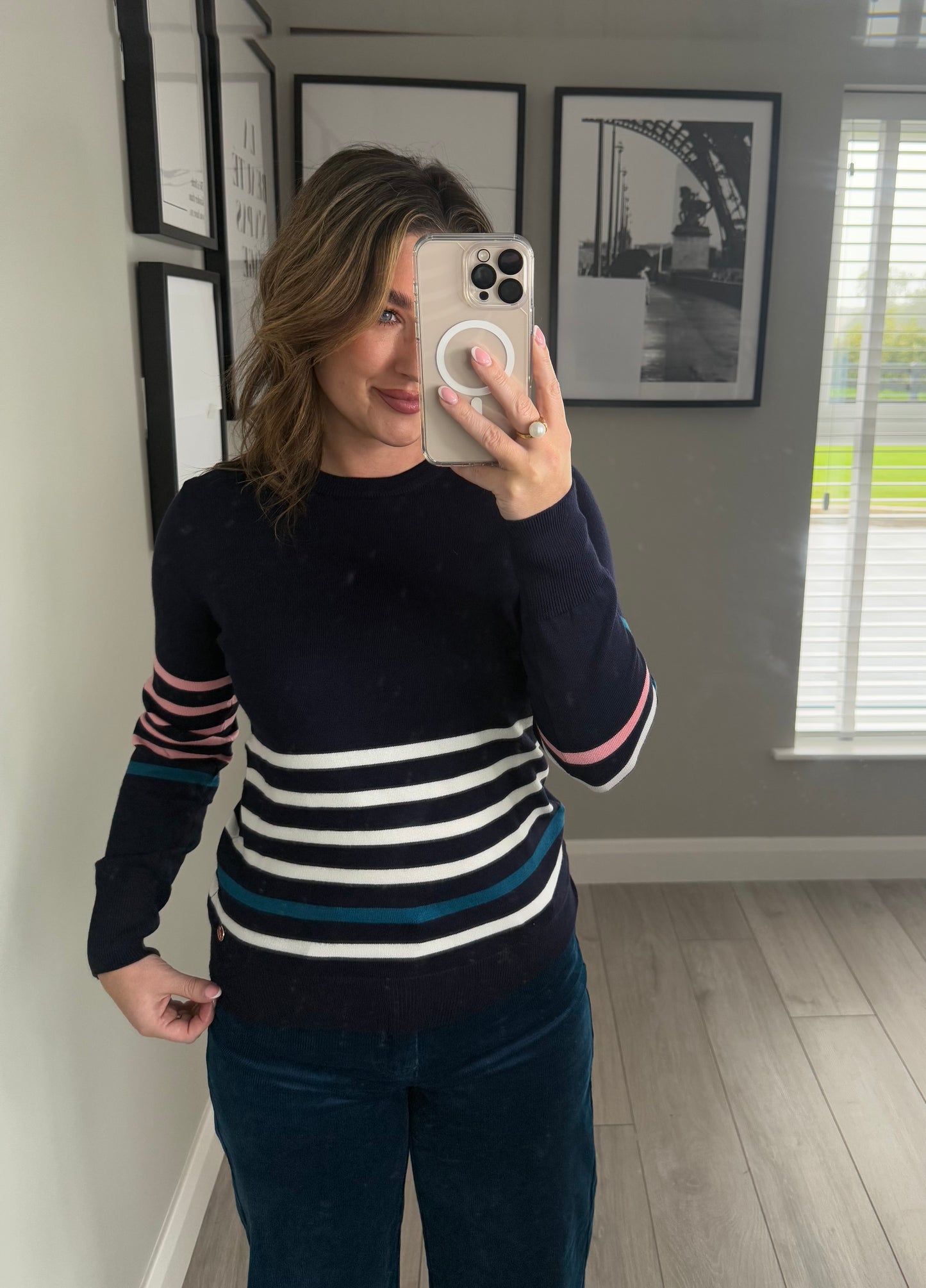 Rant & Rave Winslet Navy Jumper