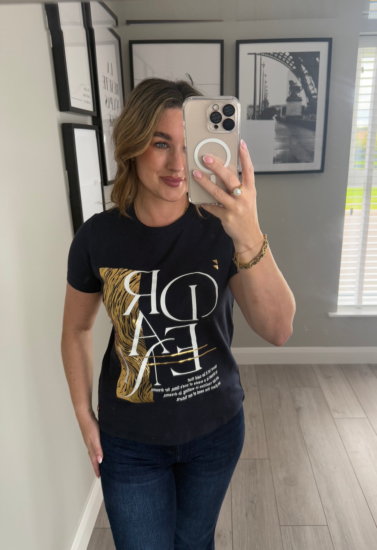 Rant & Rave Wanda Navy T-Shirt