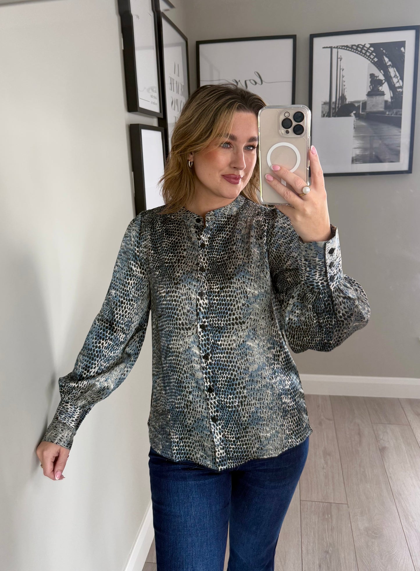 Rant & Rave Quita Blue Top