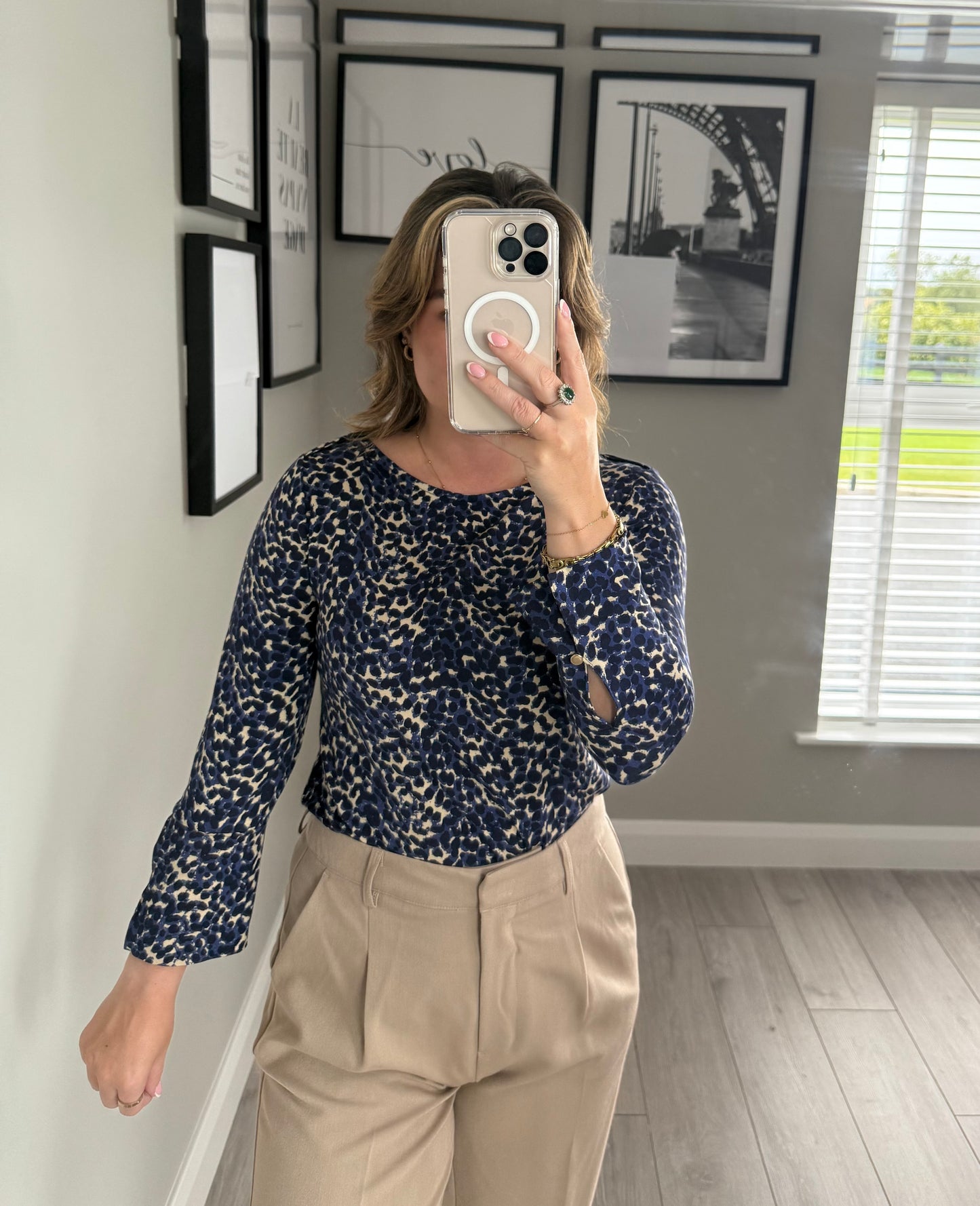 Yest Navy/Multi Top