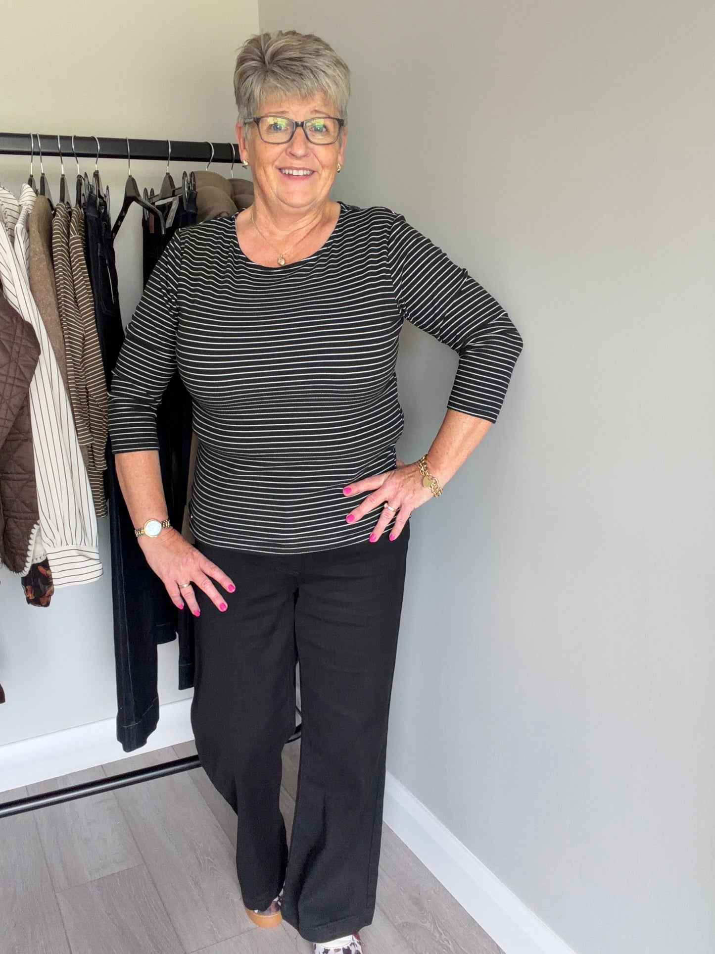 Rant & Rave Jane Black Wide Leg Jean