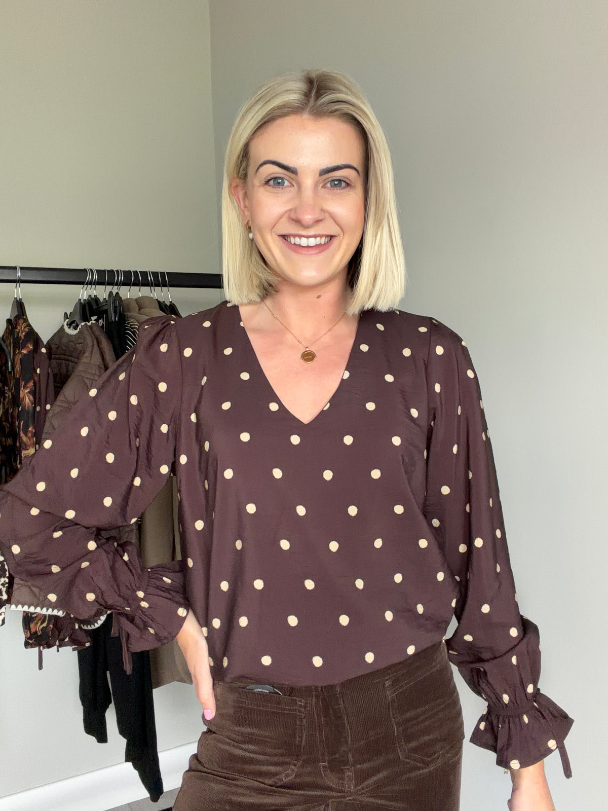 Rant & Rave Sophia Chocolate Dot Top