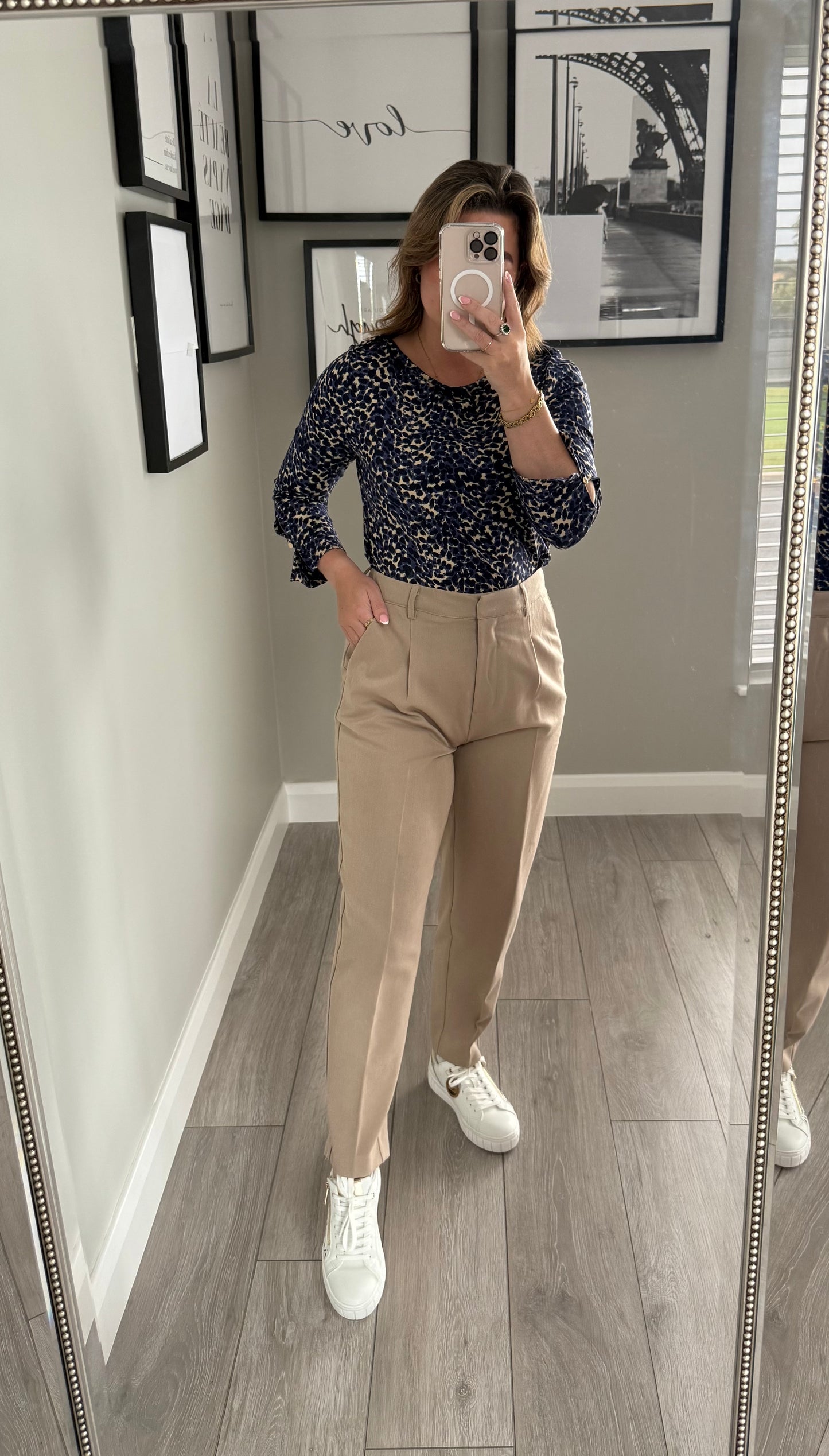 Freequent Beige/Taupe Trousers