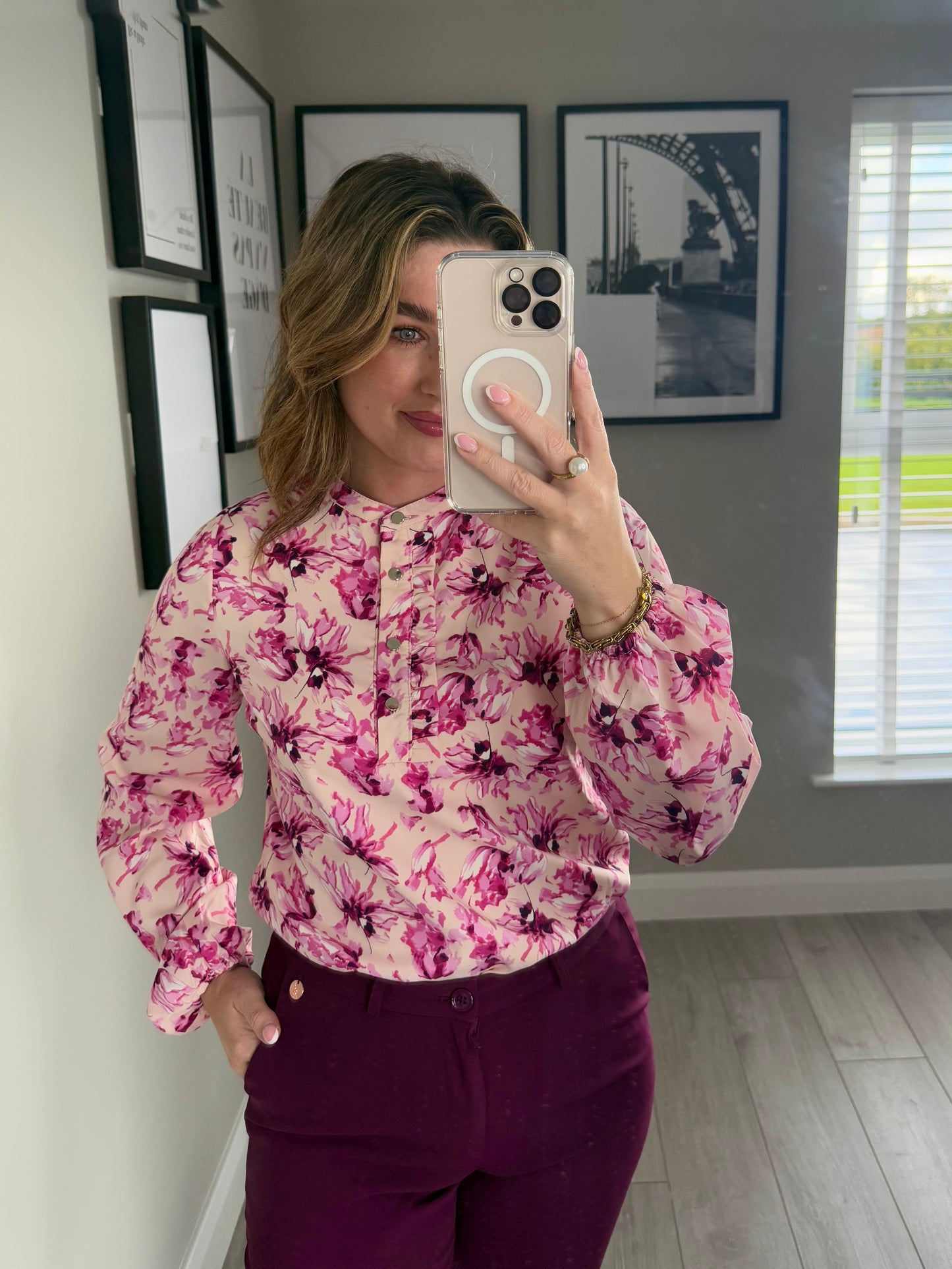 Rant & Rave Ebony Pink Top