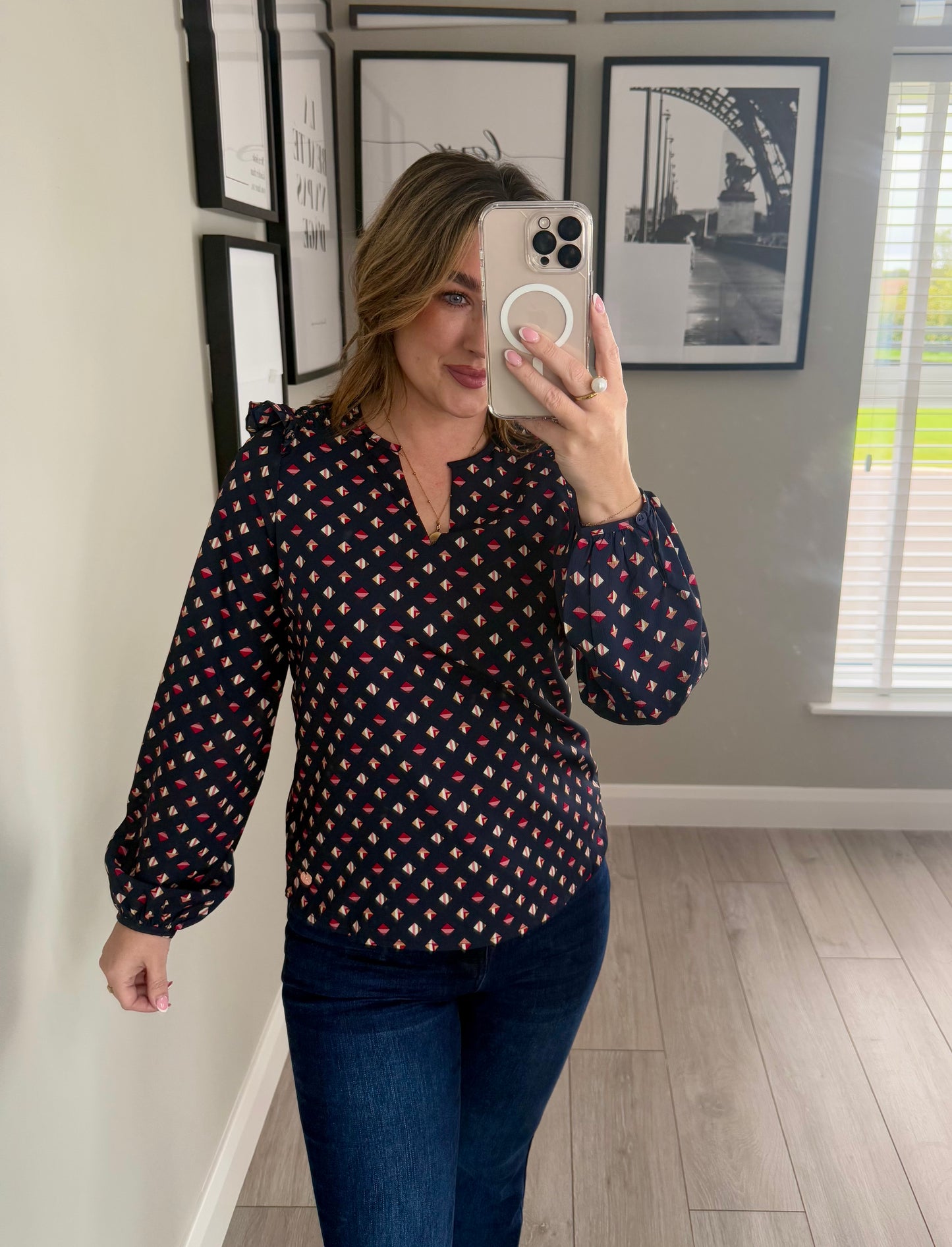 Rant & Rave Taya Navy Top
