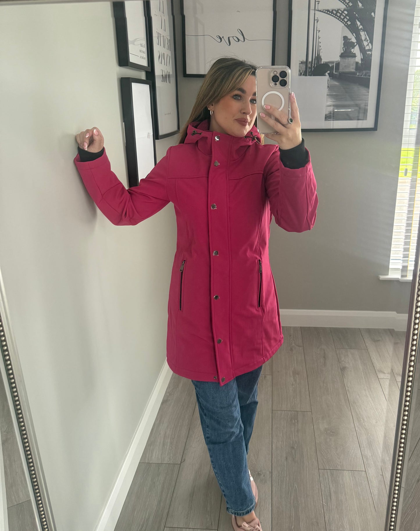 Relax & Renew Camilla Cerise Pink Coat