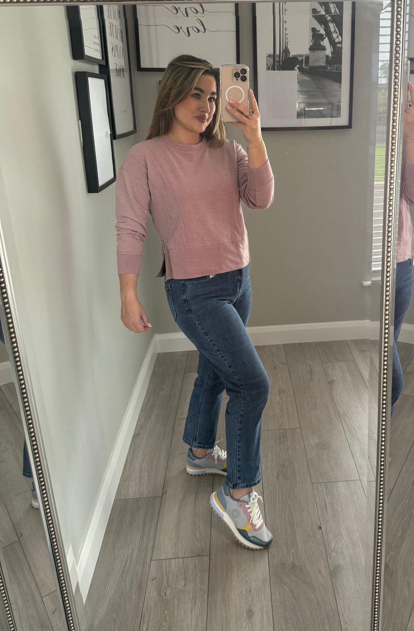 Relax & Renew Mya Pink Long Sleeve Top