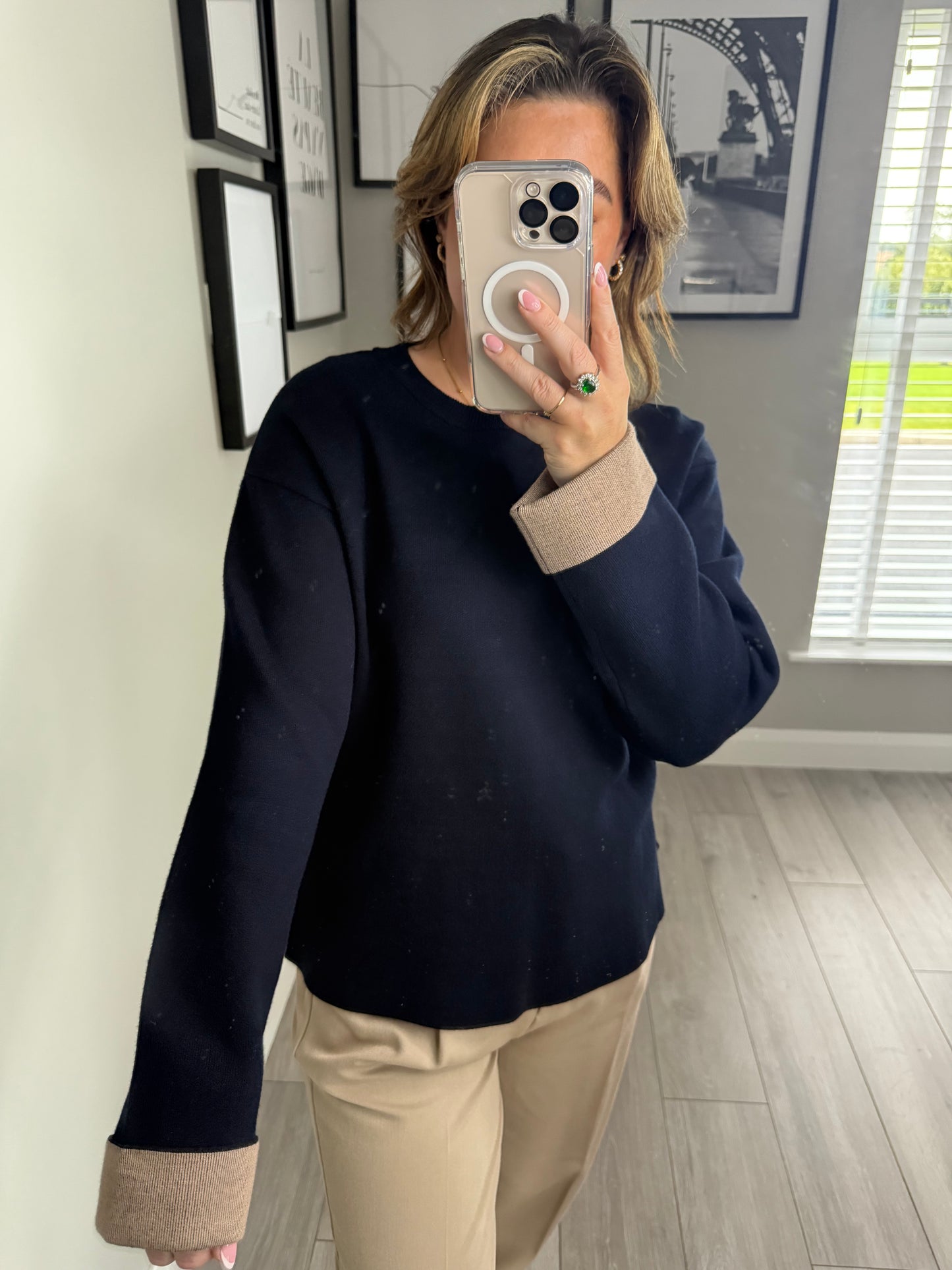 Yest Navy/Tan Jumper