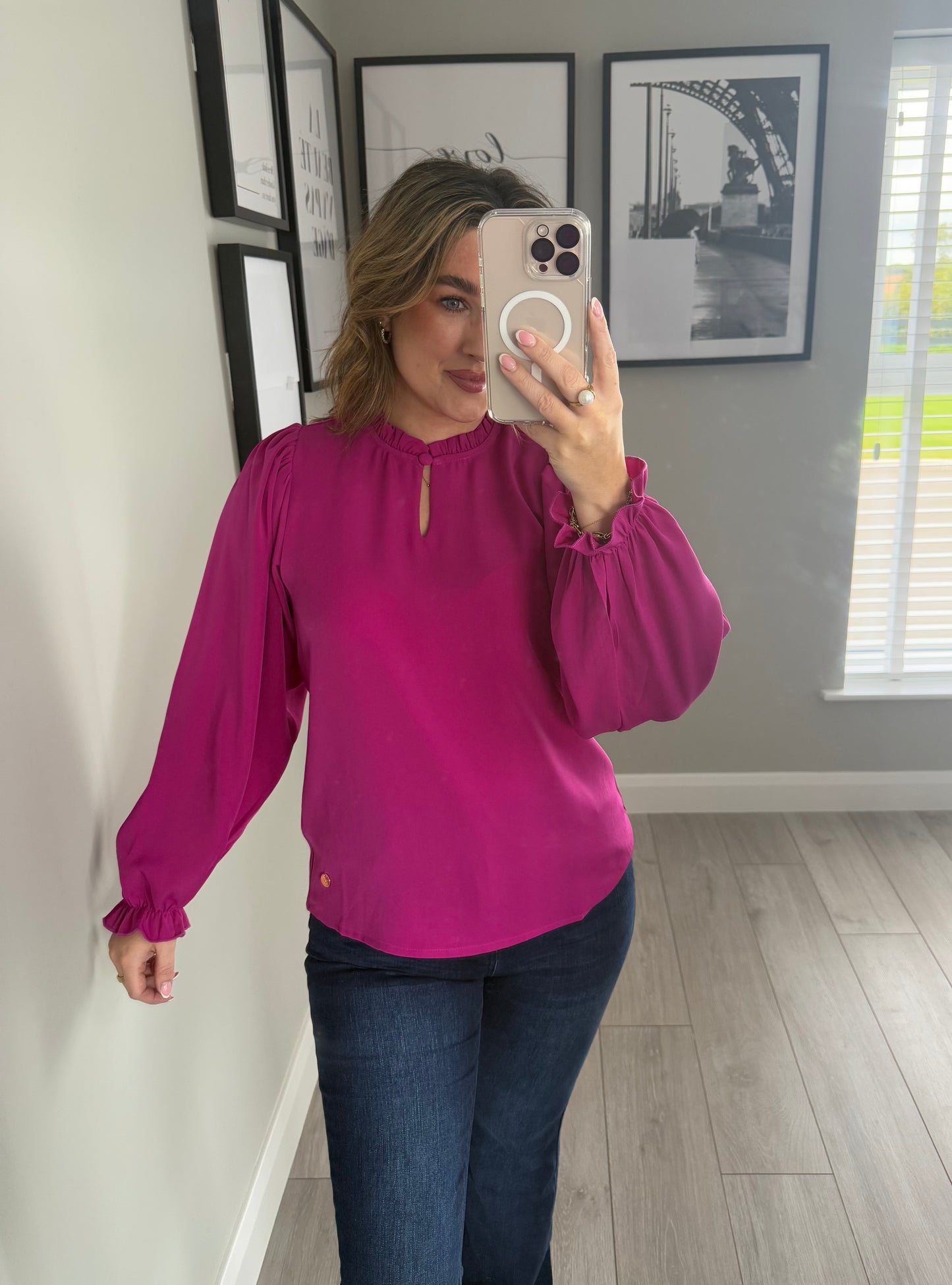 Rant & Rave Fee Magenta Top