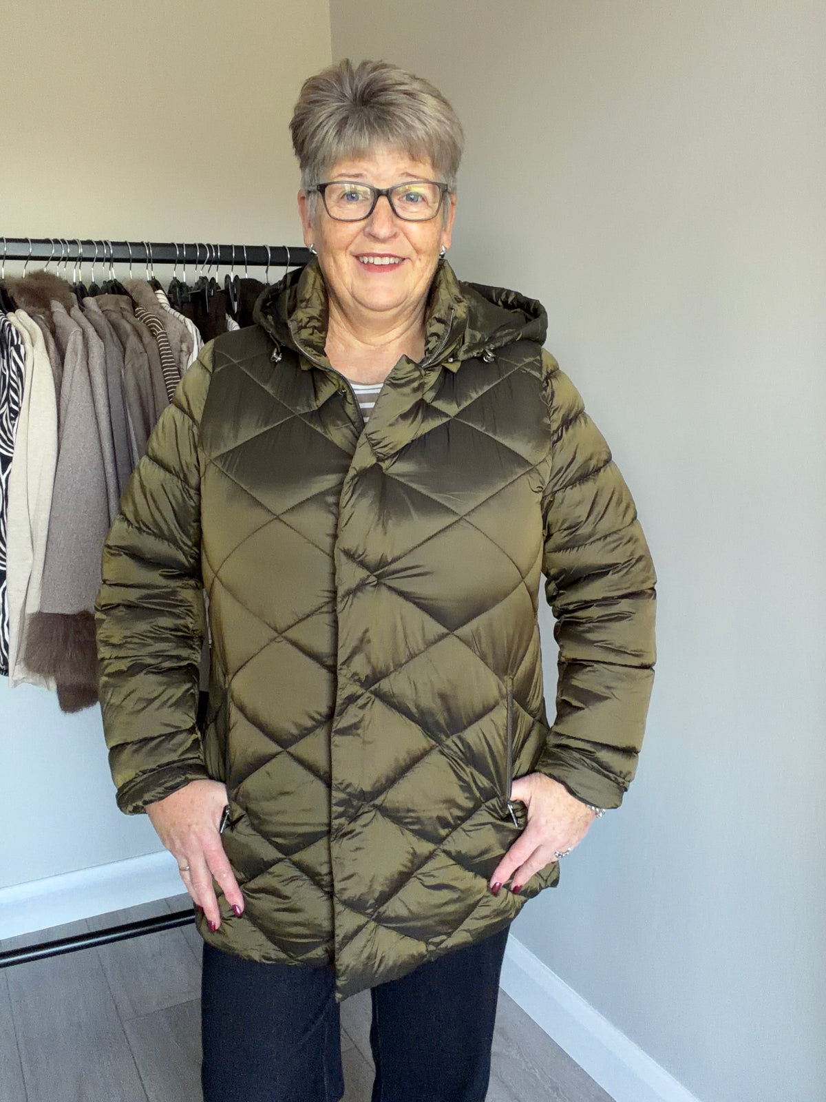 Mudflower Khaki Quilt Coat
