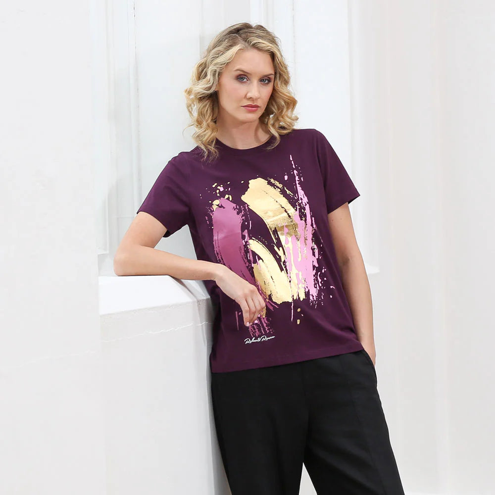 Relax & Renew Hallie Plum Tee