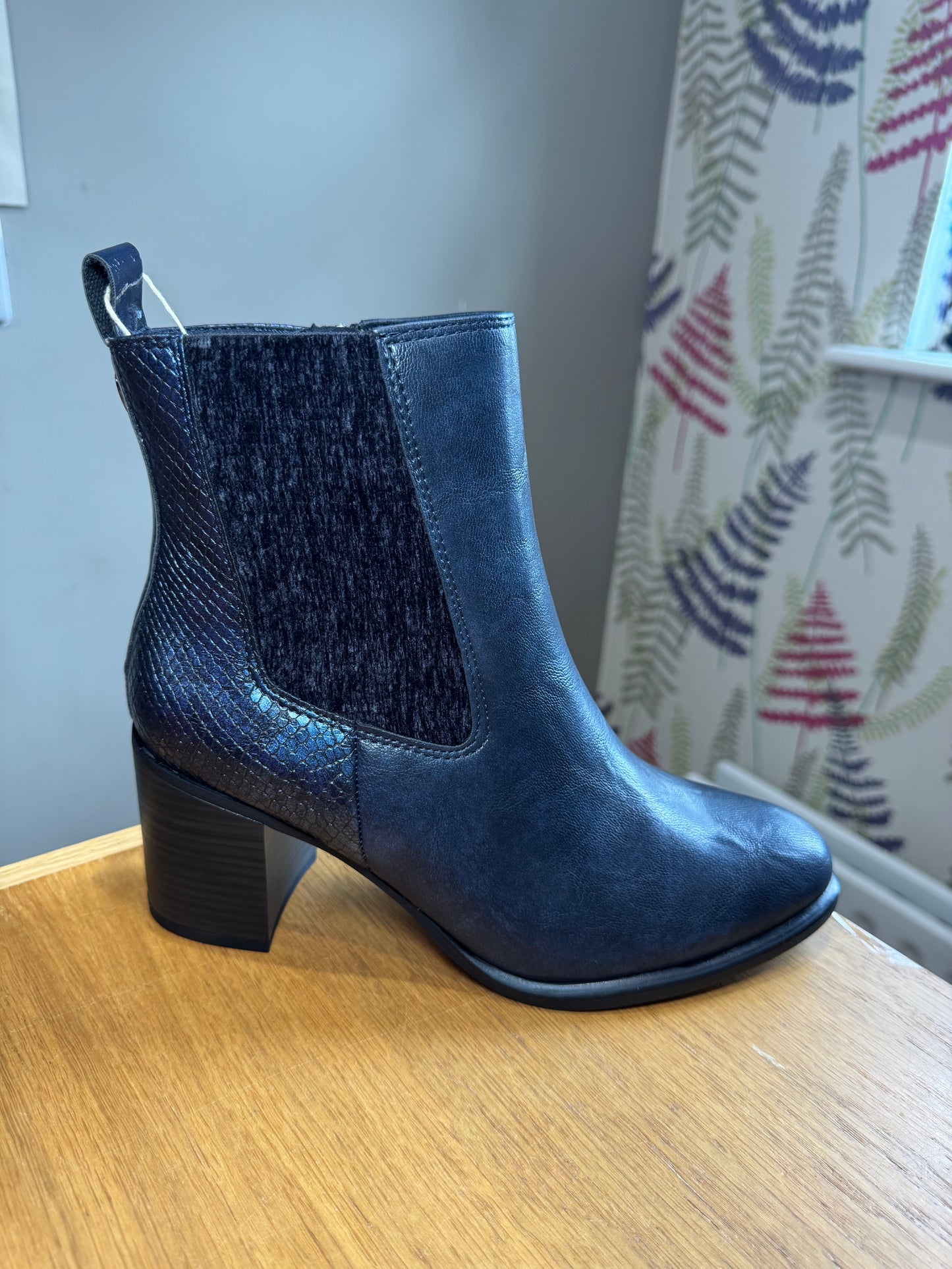 Marco Tozzi Navy Block Boot