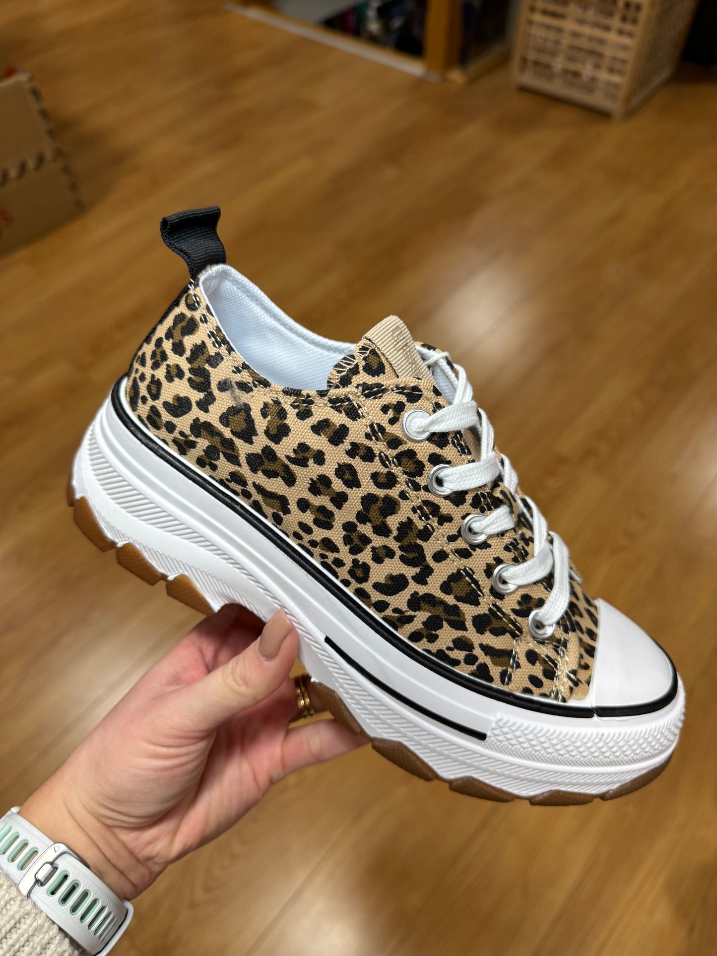 Refresh Leopard Print Canvas Trainer