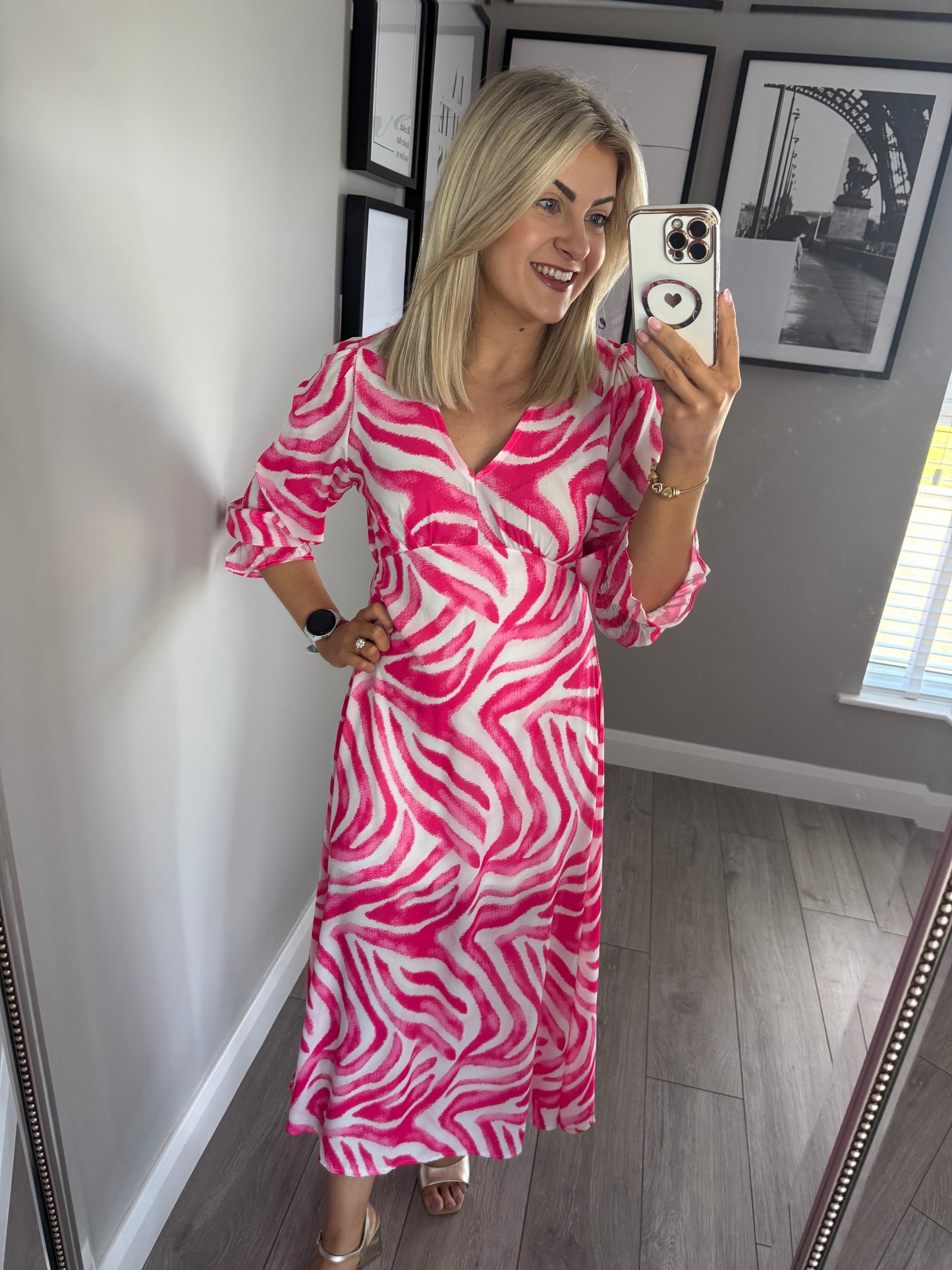 Kate & Pippa Pink Print Dress