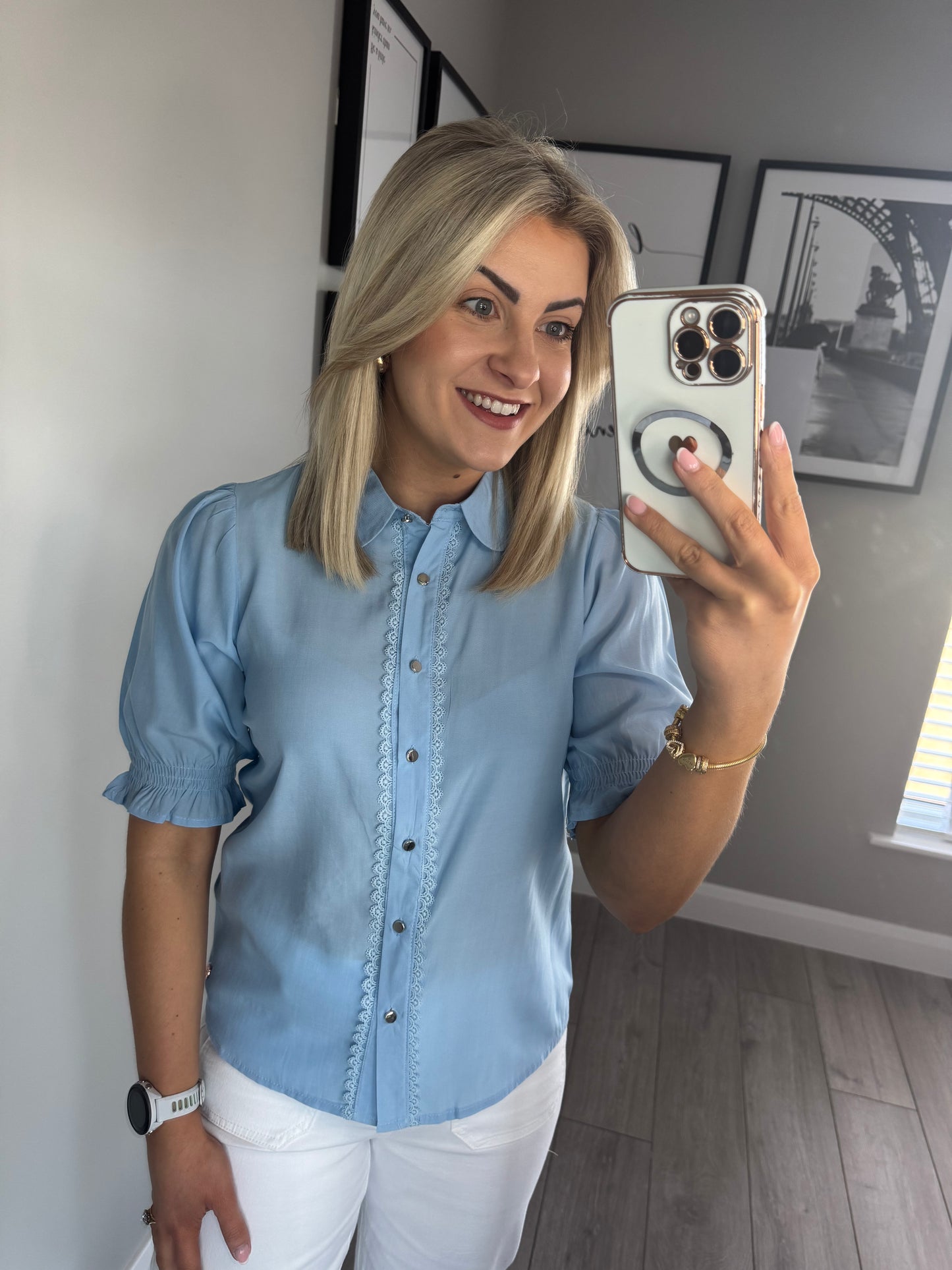 Rant & Rave Gabrielle Blue Shirt
