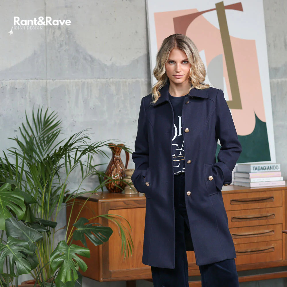 Rant & Rave Kyrie Navy Coat