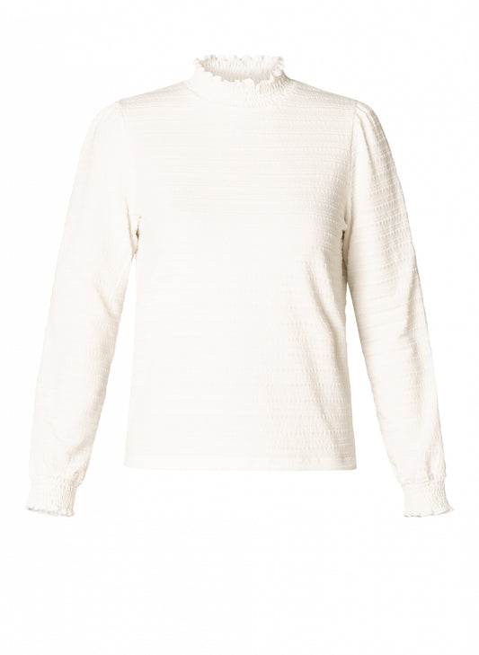 Yest White Ruffled Top