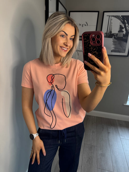 Relax & Renew Meryl Peach T-Shirt