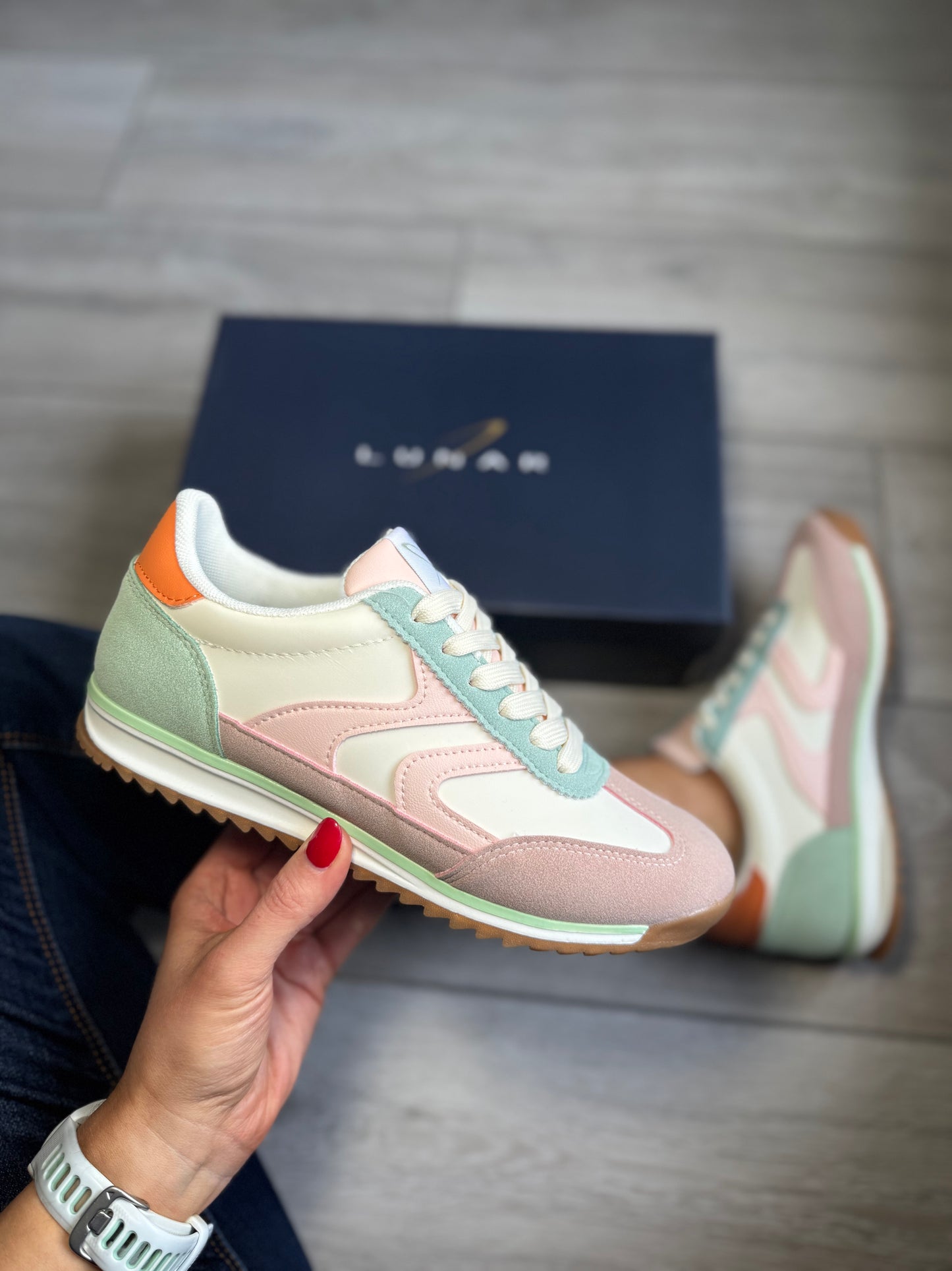 Lunar Zoe Beige Multi Trainer