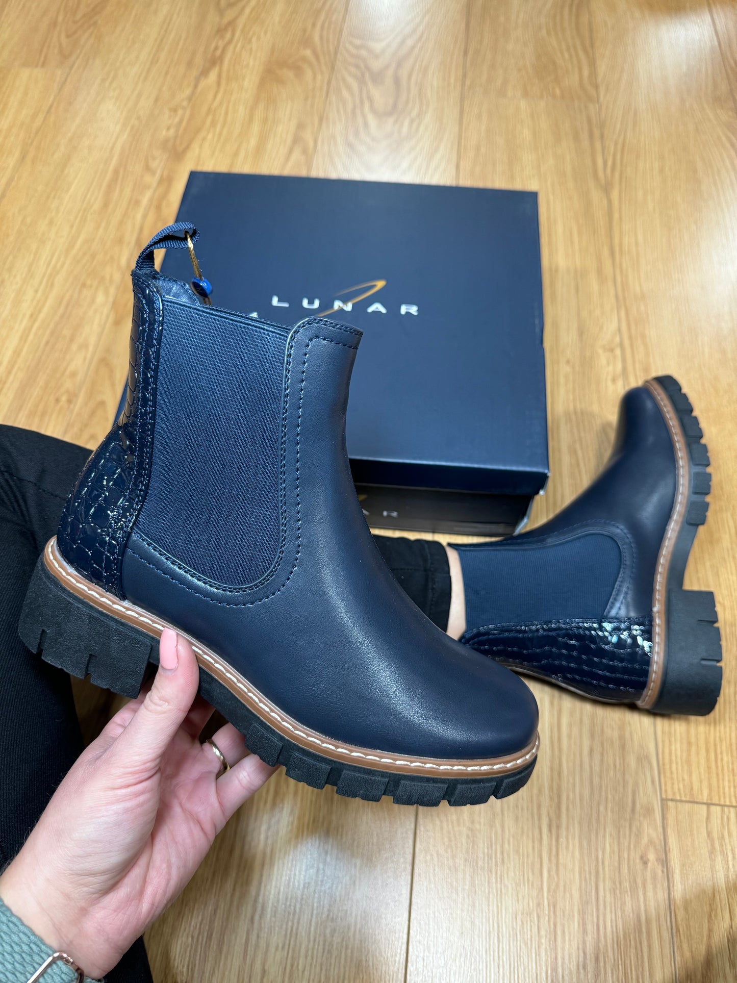 Lunar Poppins Navy Boot