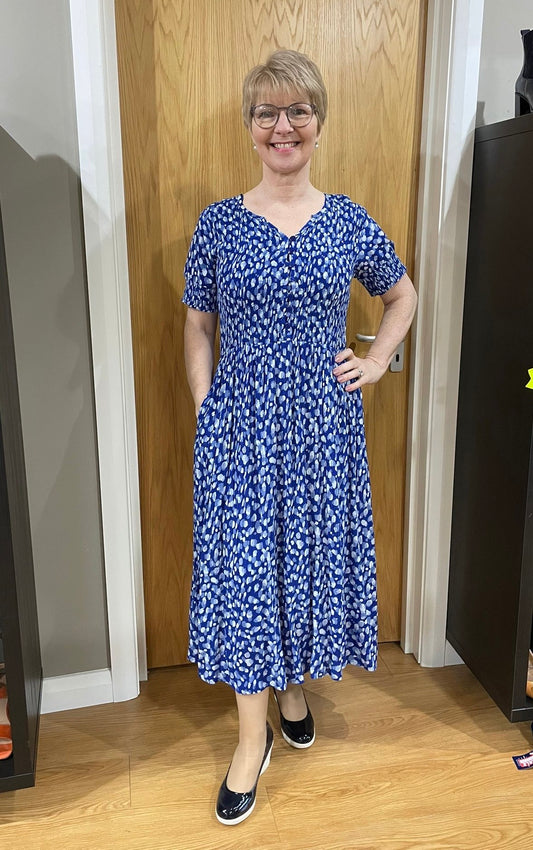 Royal/Blue Print Dress