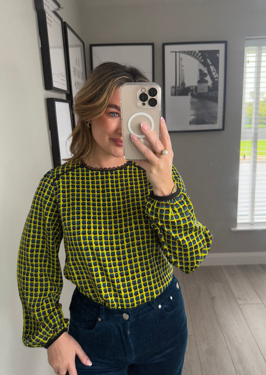 Rant & Rave Sade Lime Green Top