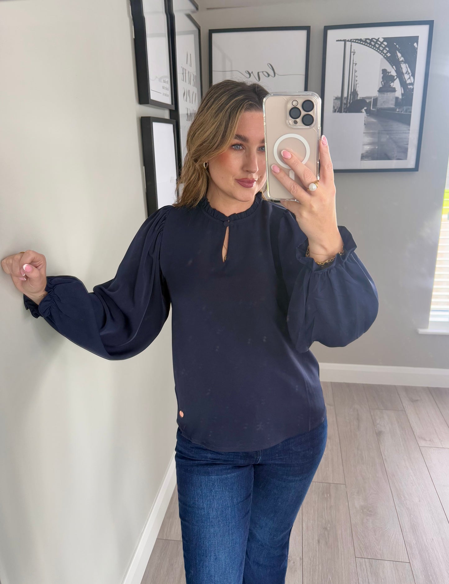 Rant & Rave Fee Navy Top
