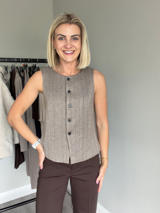 Freequent Mole Herringbone Waistcoat