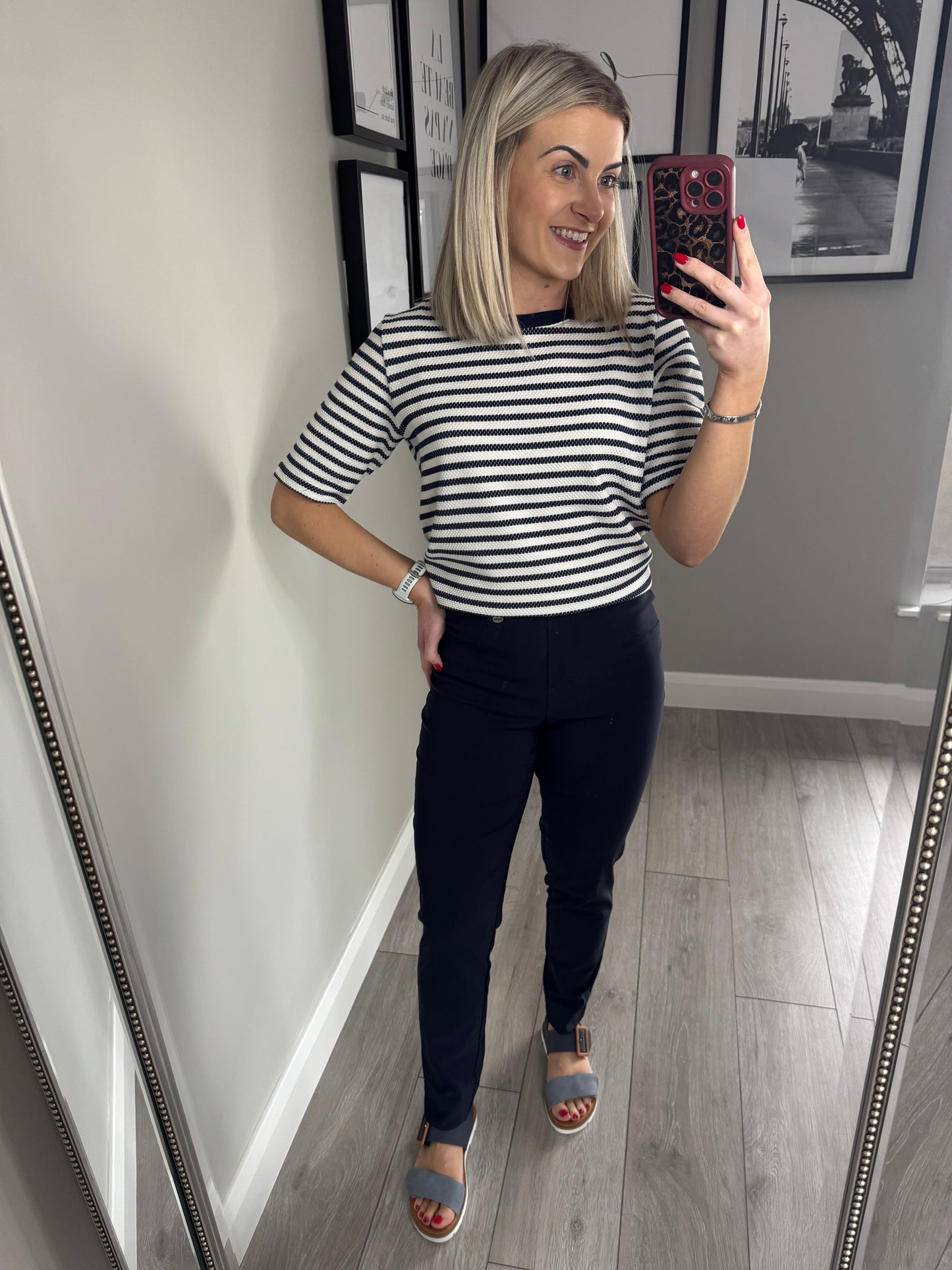 Pinns Navy Pull On Trousers