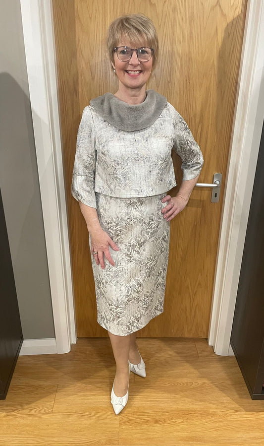 Lizabella Taupe/Grey Two Piece