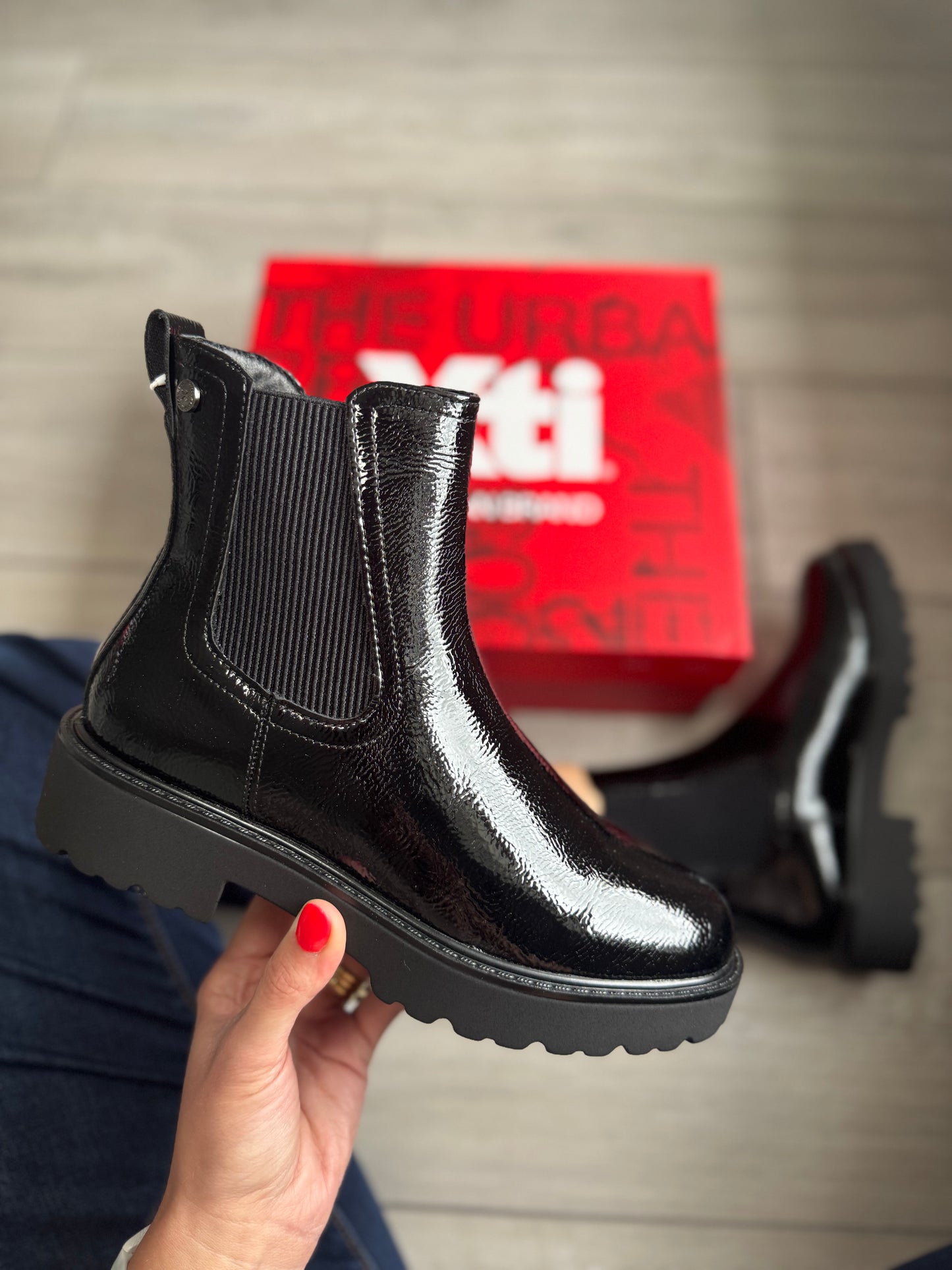 XTI Black Patent Boot