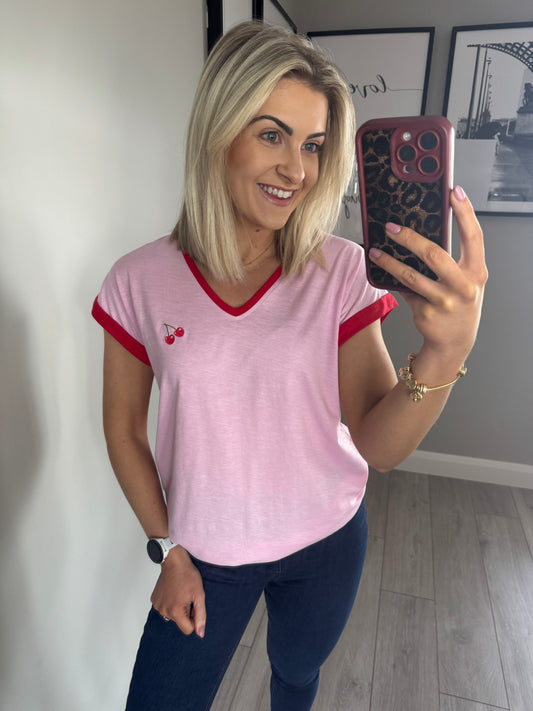 Freequent Red/Sweet Lilac Cherry Tee