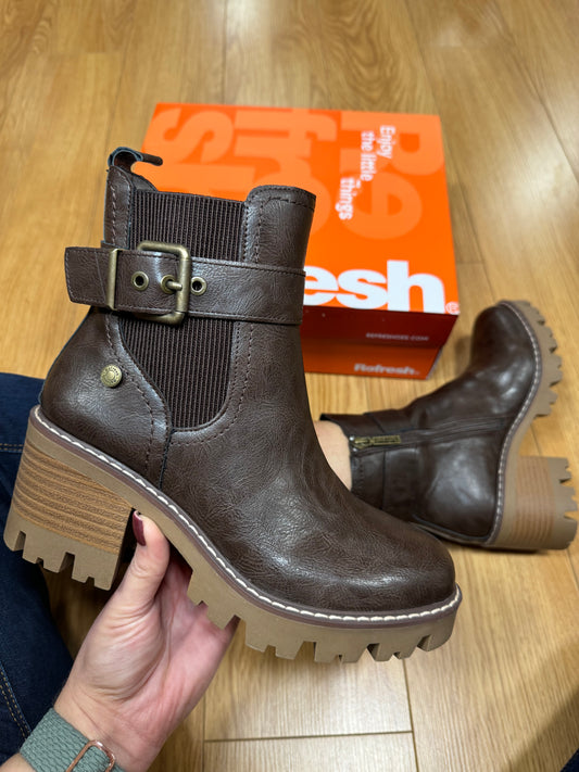 Refresh Brown Block Boot