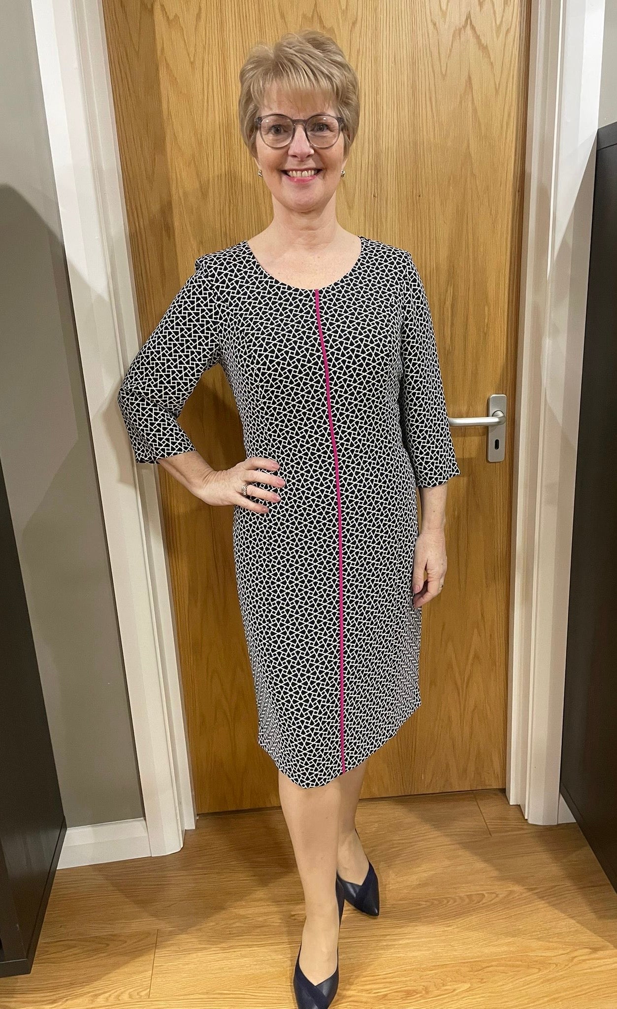 Christina Felix Navy Print Dress