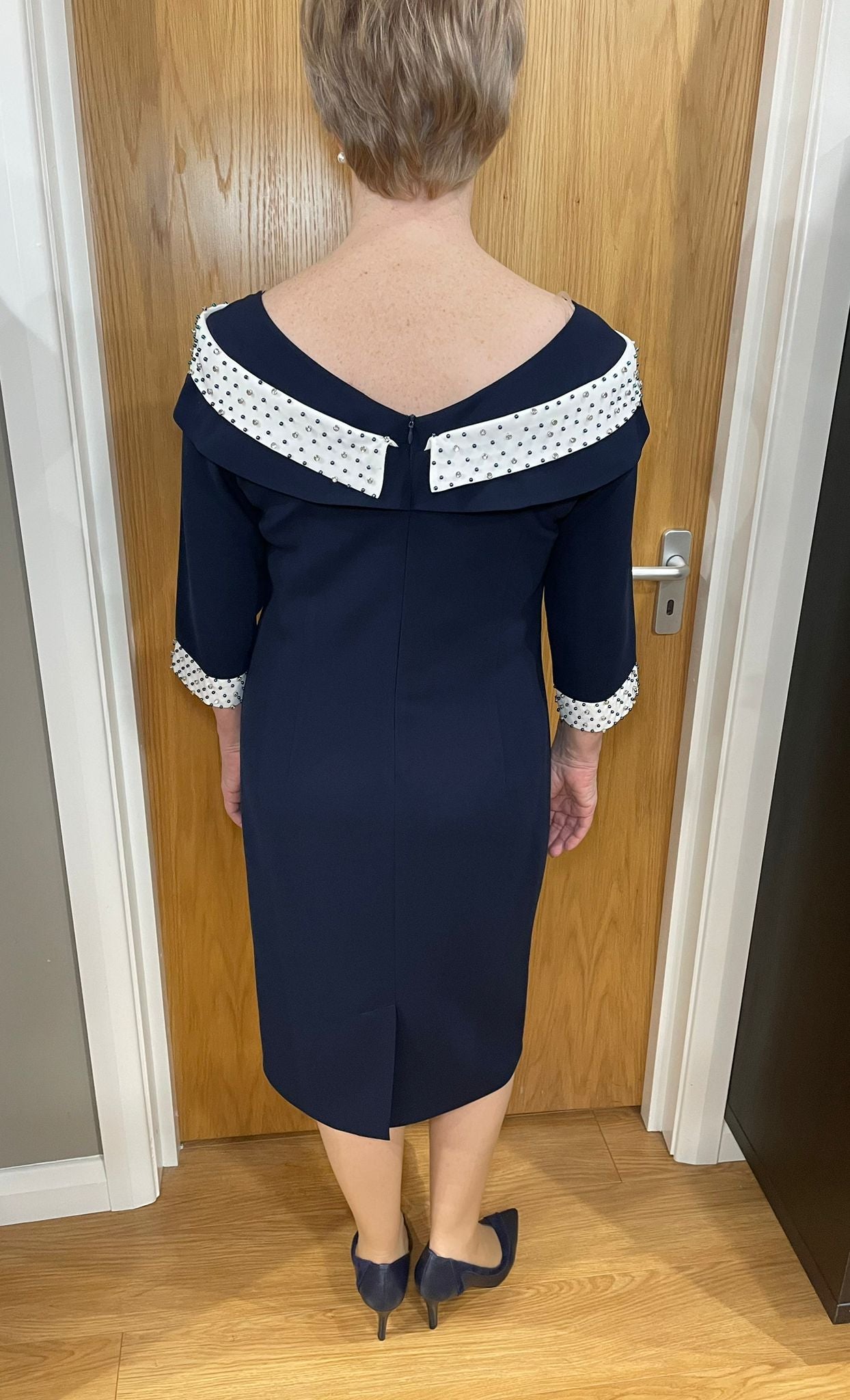 Lizabella Navy/Ivory Dress