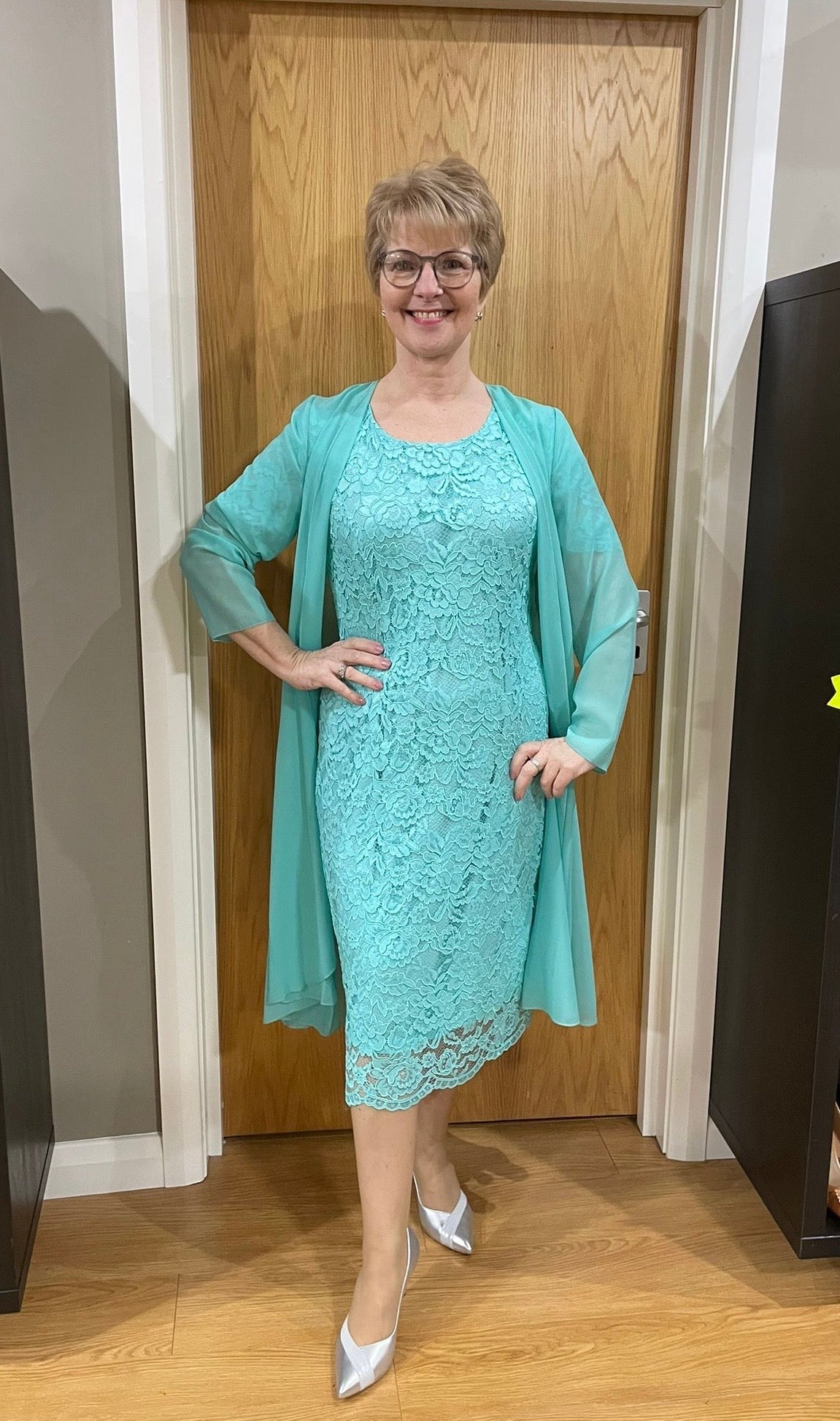 Glitz Mint Lace Two Piece