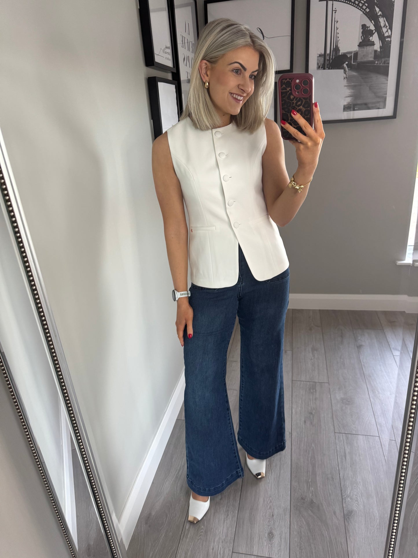 Rant & Rave Melody Off White Waistcoat