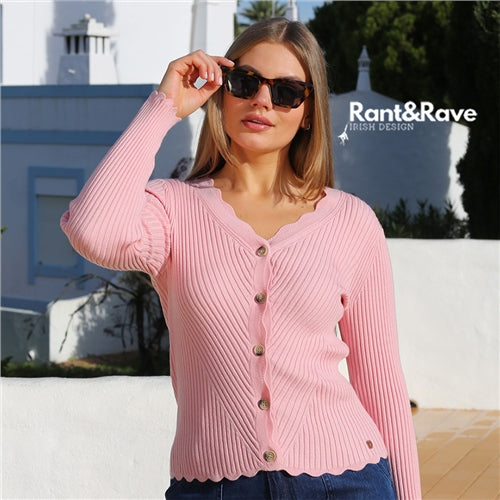 Rant & Rave Elda Pink Cardigan