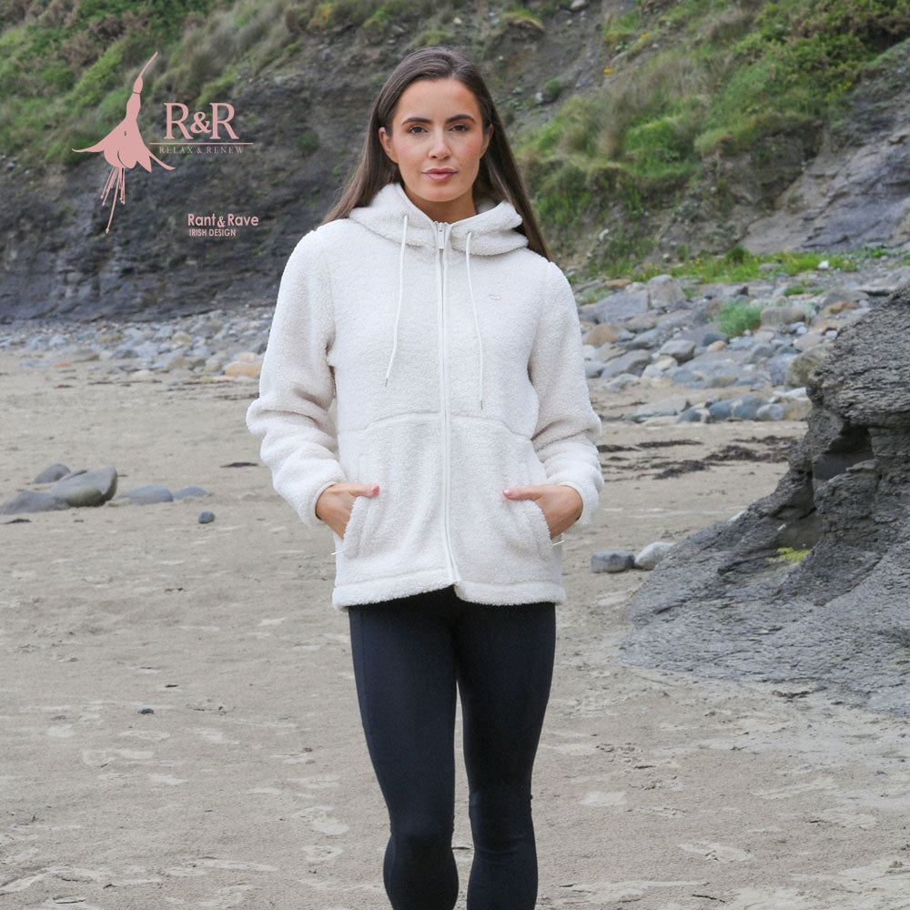 Relax & Renew Alma Teddy Cream Zip Fleece