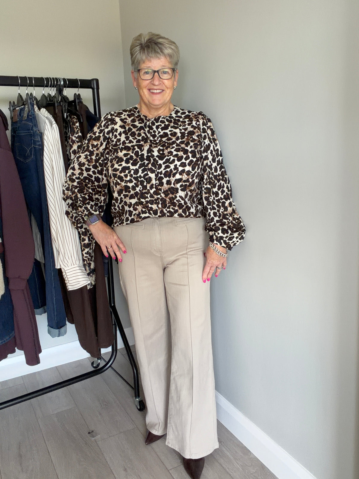 Rant & Rave Harriet Stone Pintuck Wide Leg