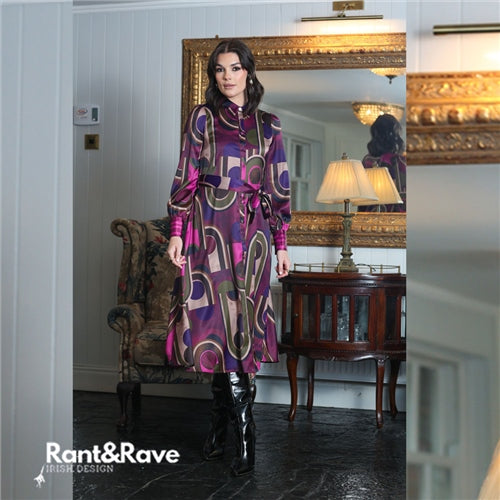 Rant & Rave Cyra Purple Shirt Dress