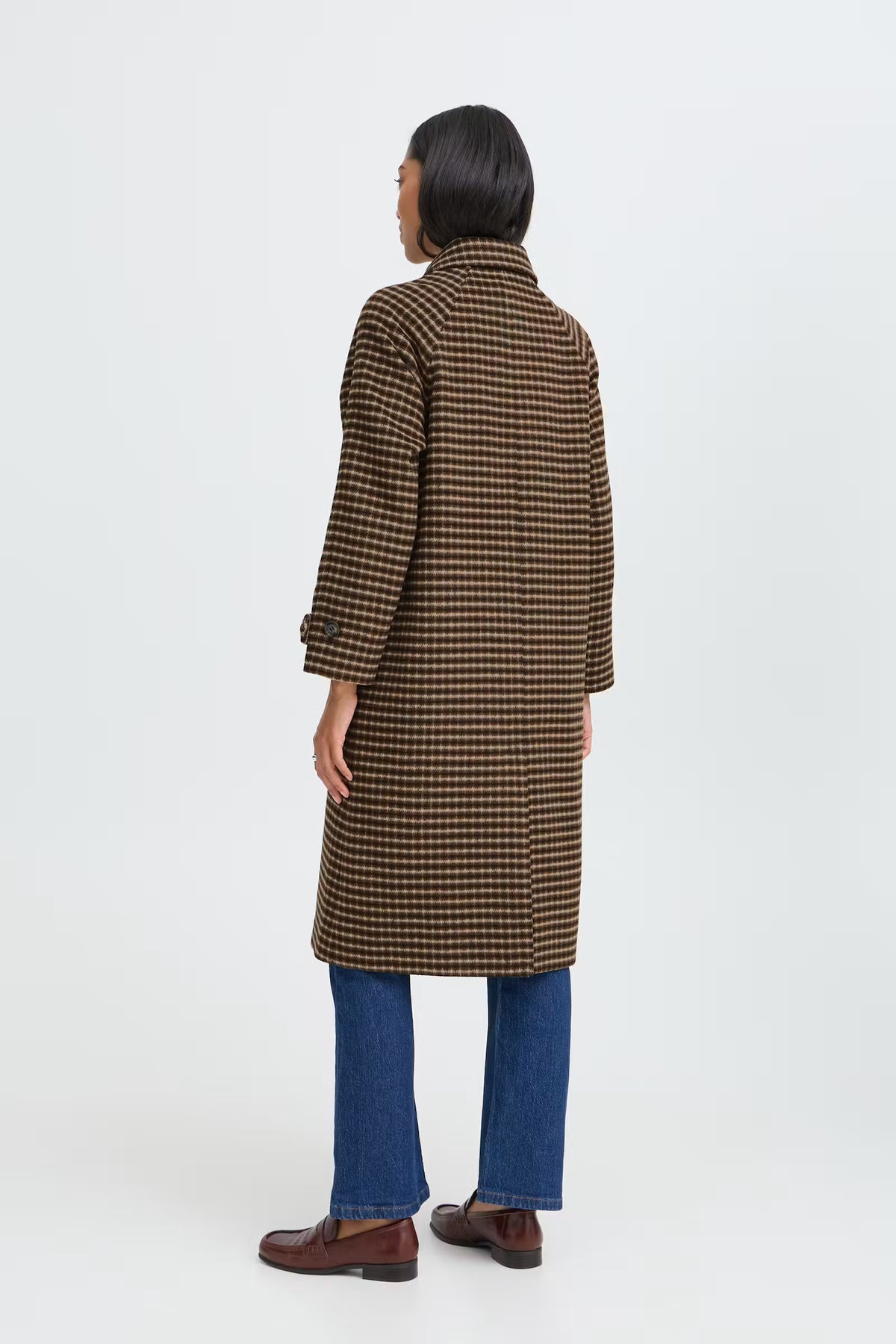 B.Young BYcamio Olive Check Coat
